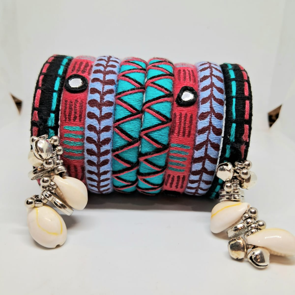 Blue Kawri Handcrafted Bangles - Kavya