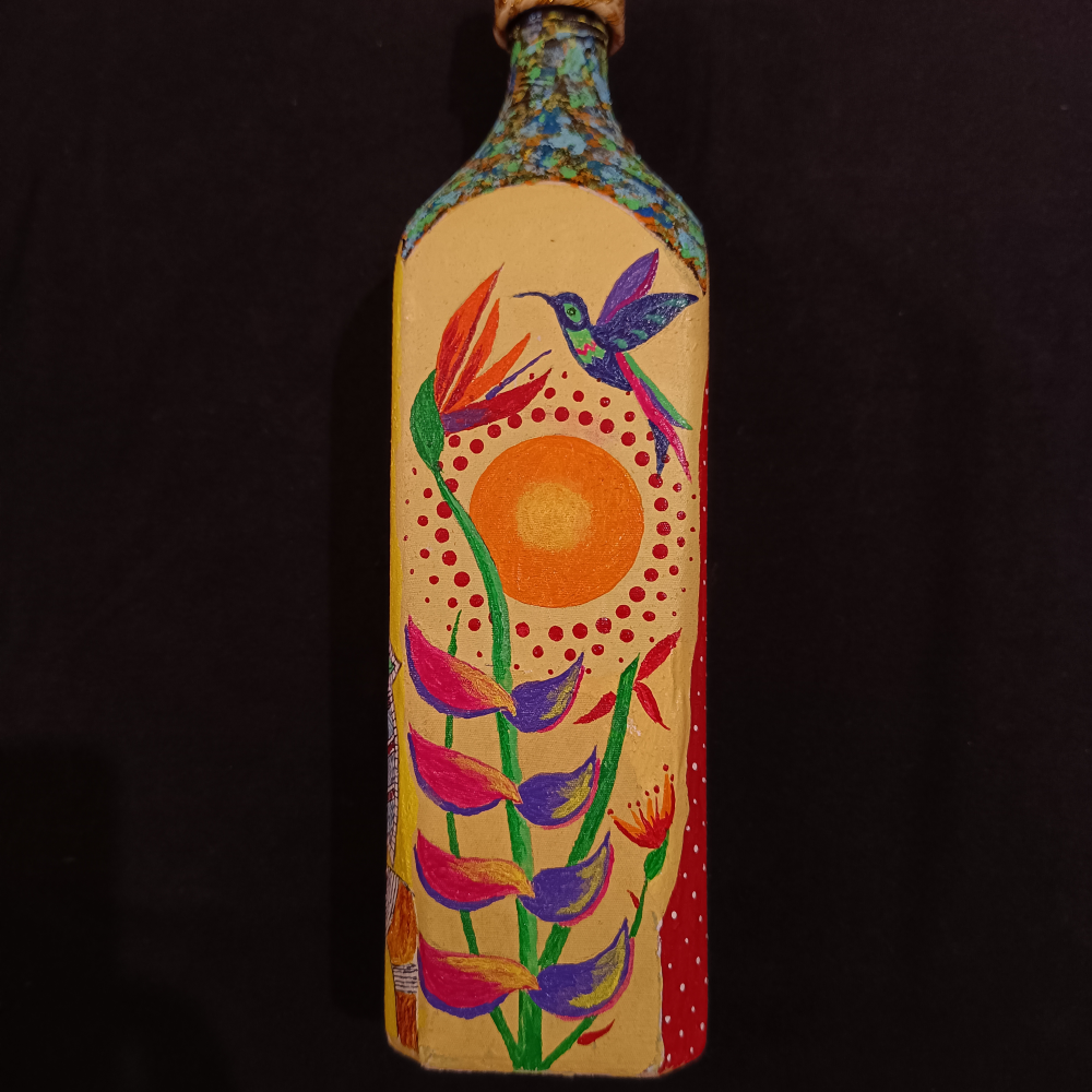 Hand-Painted Multi-art bottleart