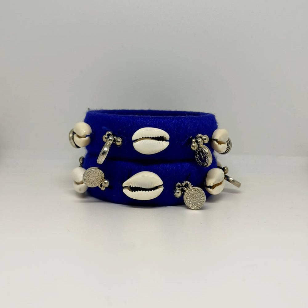 Brahmi [blue colour handcrafted bangles]