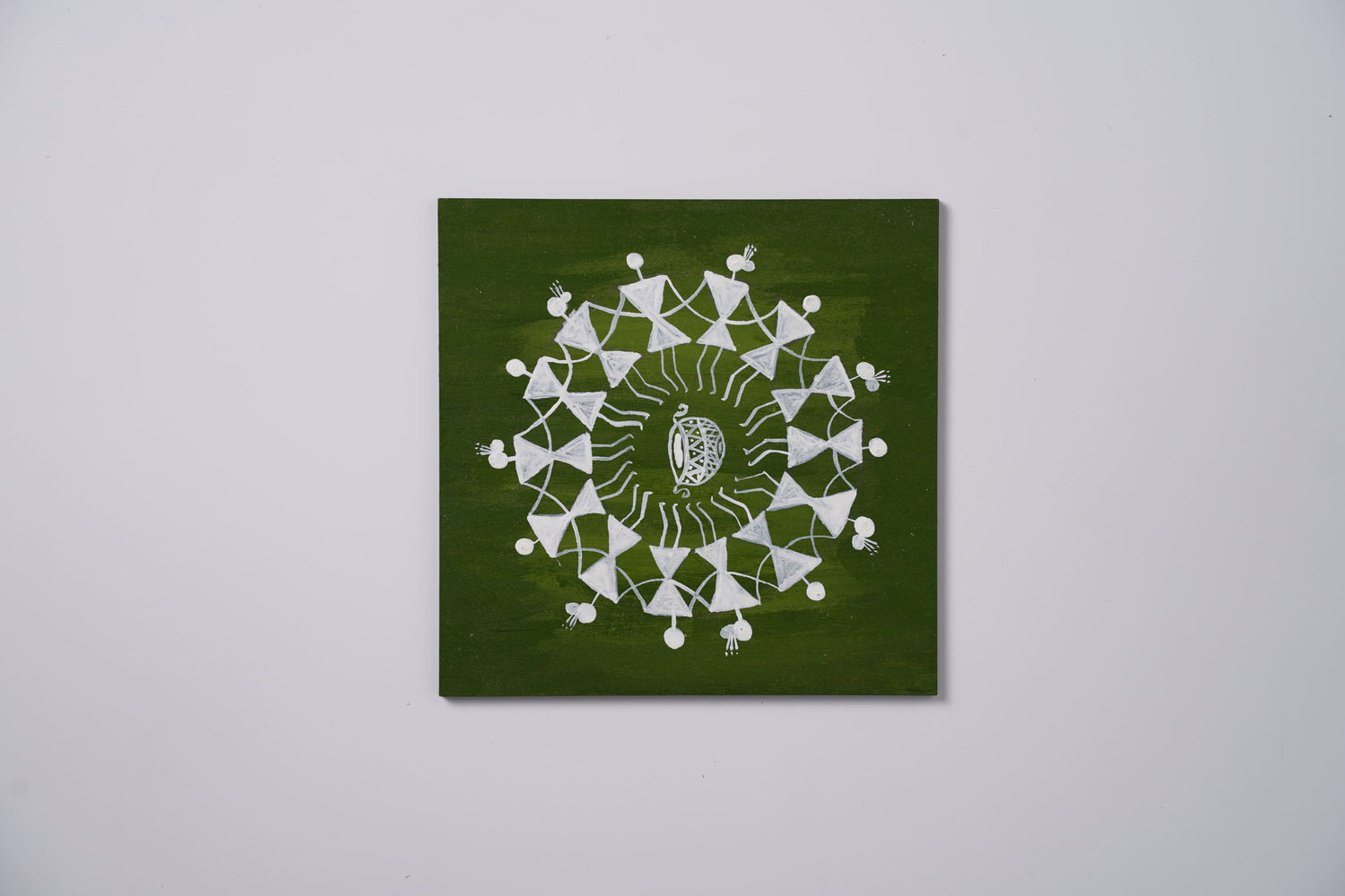 Canvase Warli art, a traditional folk painting