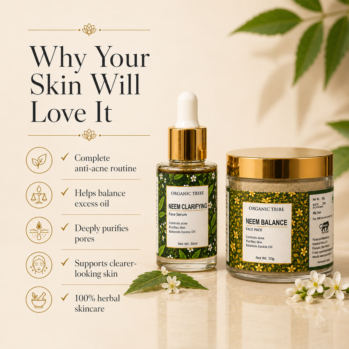 Anti-Acne Face Care Kit (Organic Tribe)