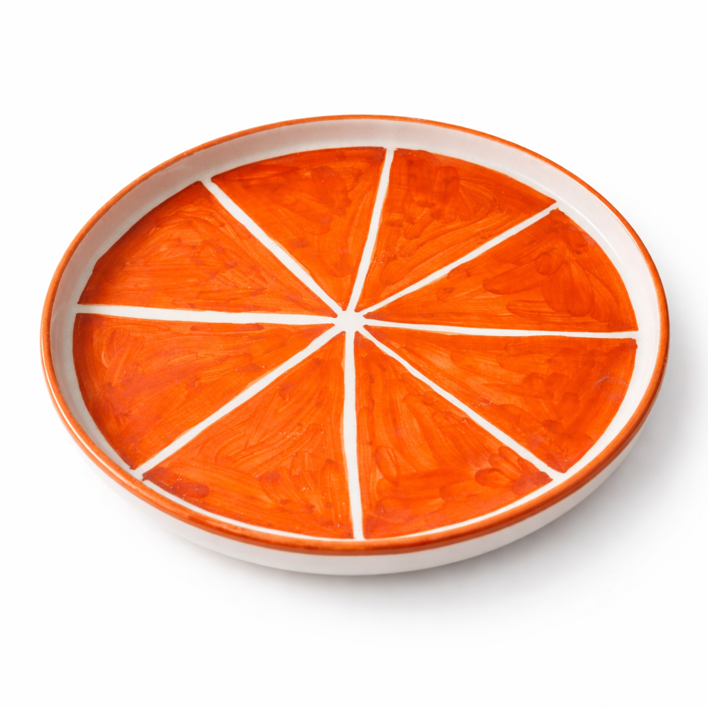 Mittory Ceramic Serving Platter |Round, Deep Dish, 10 inch| Snacks, Starter & Pizza Tray