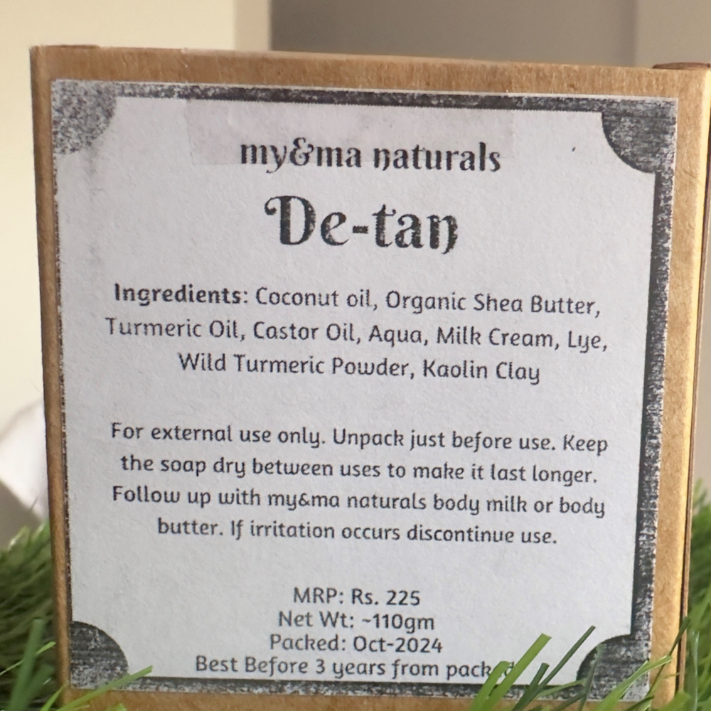 De-tan-Turmeric & Milk Cream Cold Process Handmade Soap