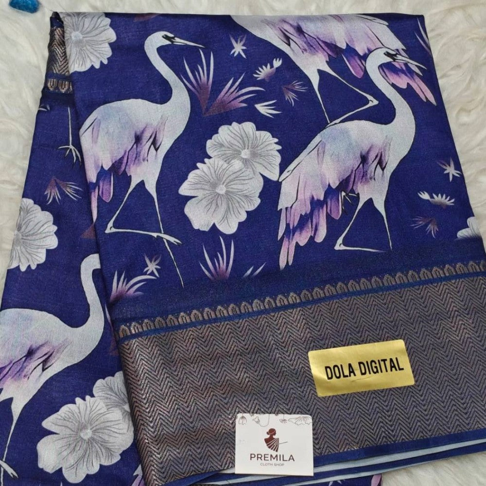 Digital Dola Floral Printed Sarees