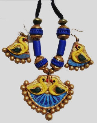 Hand made Terracotta Bird jewellery