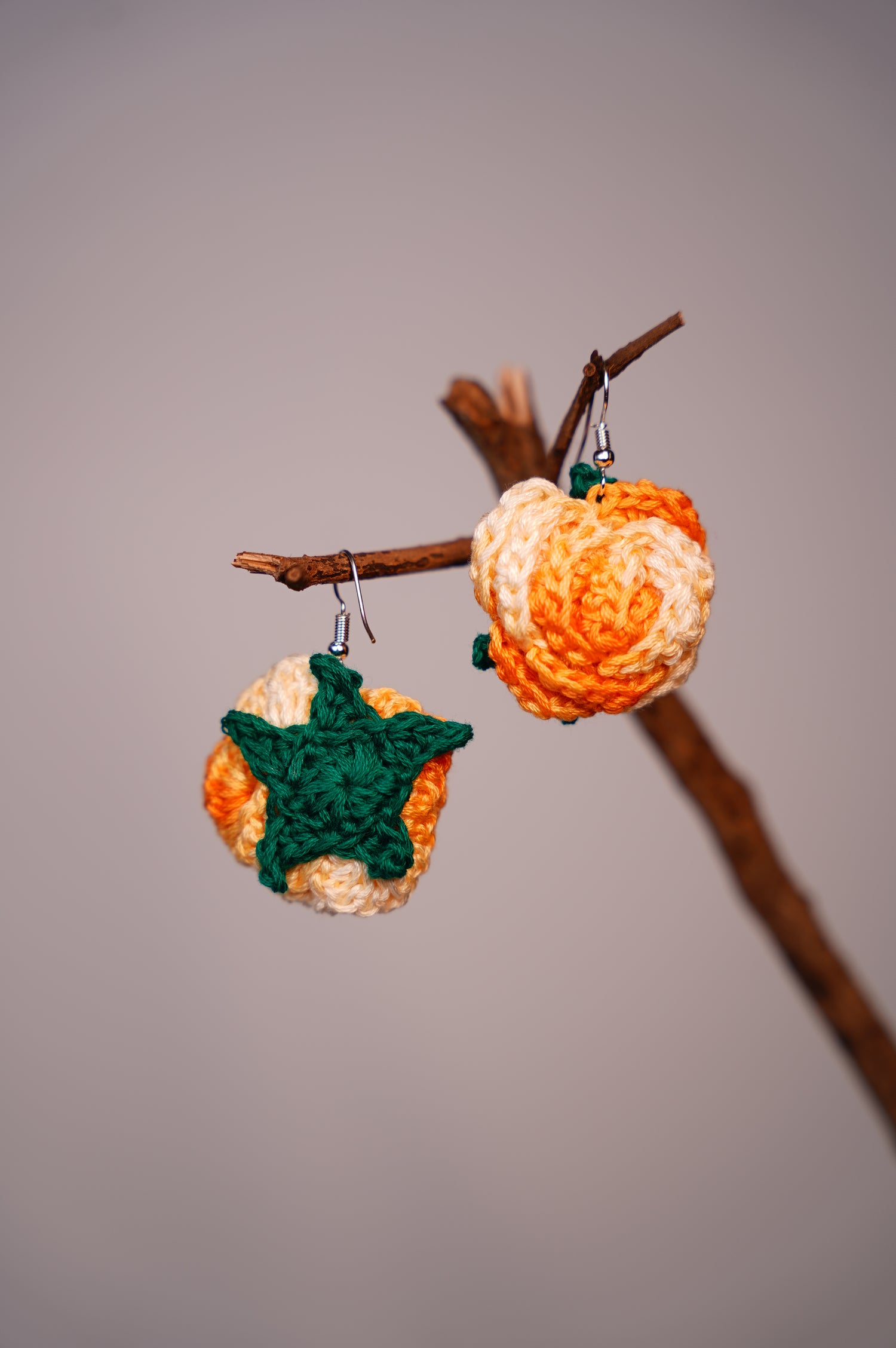 Handwork Woolen Heart Hanging Earring