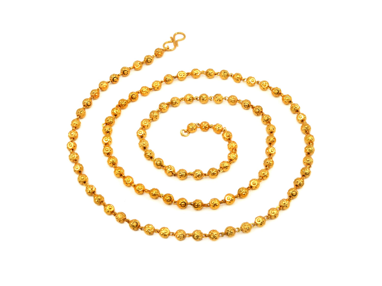 JHB Gram Gold Plated Bead Chain MATARMALA Hand Made Real Gold Look Stylish Jewellery For Women's