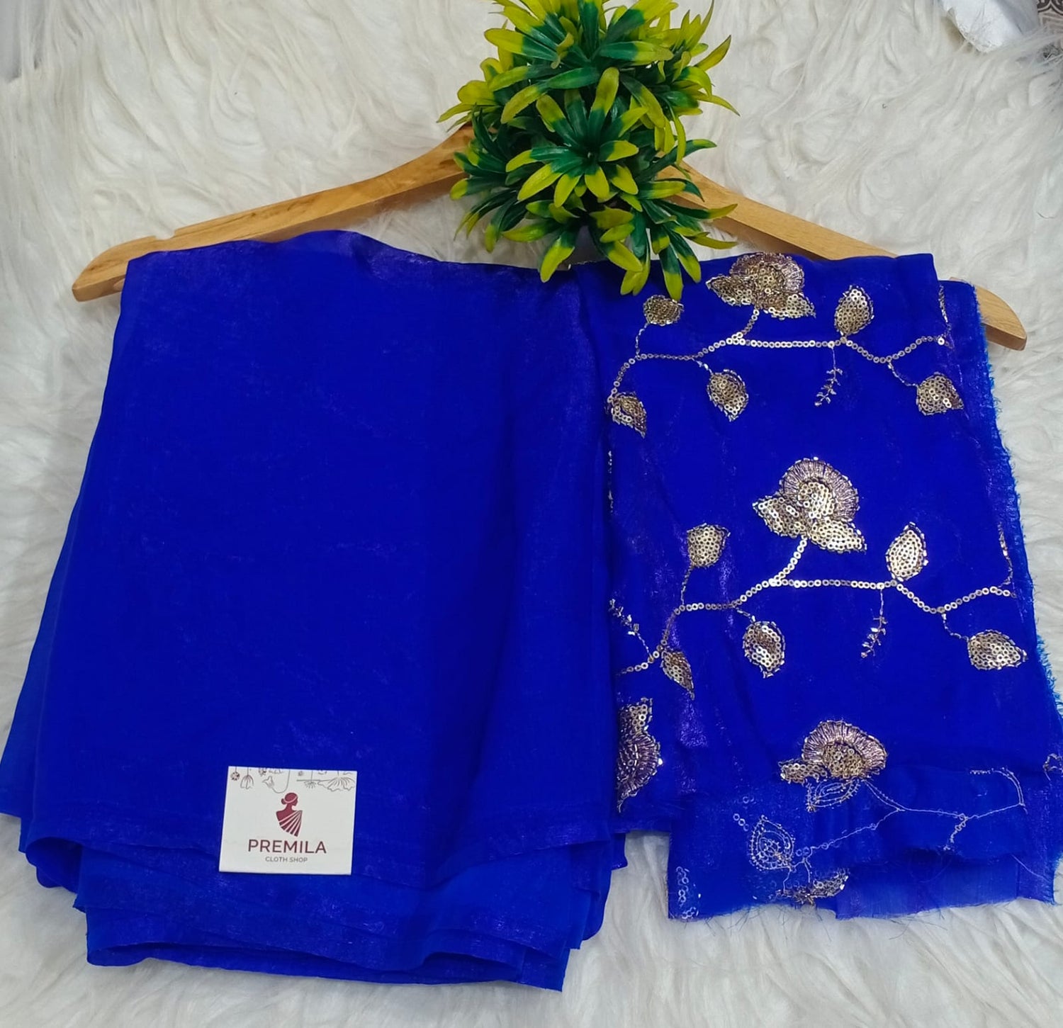 Fendi Satin Silk Saree