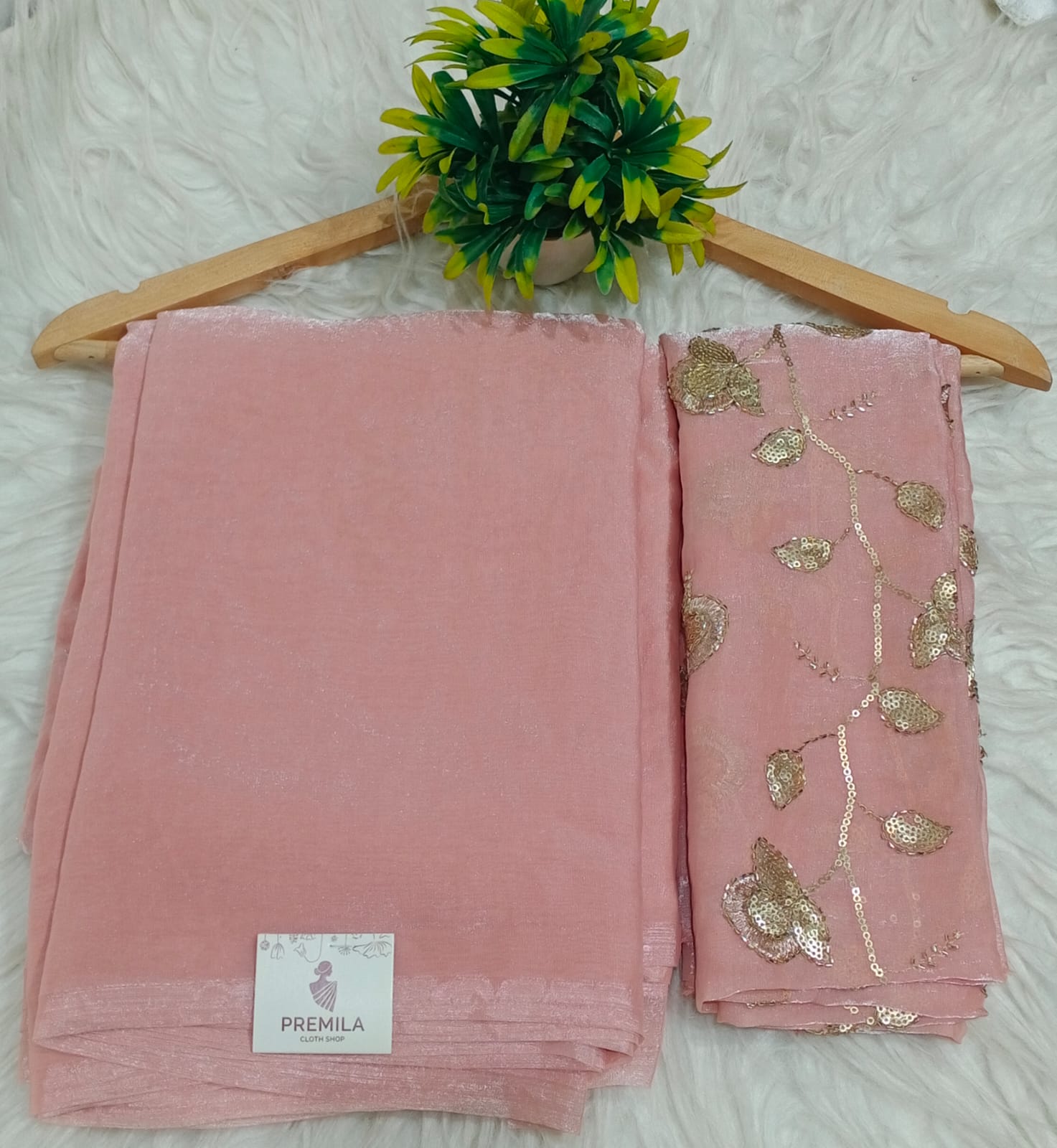 Fendi Satin Silk Saree
