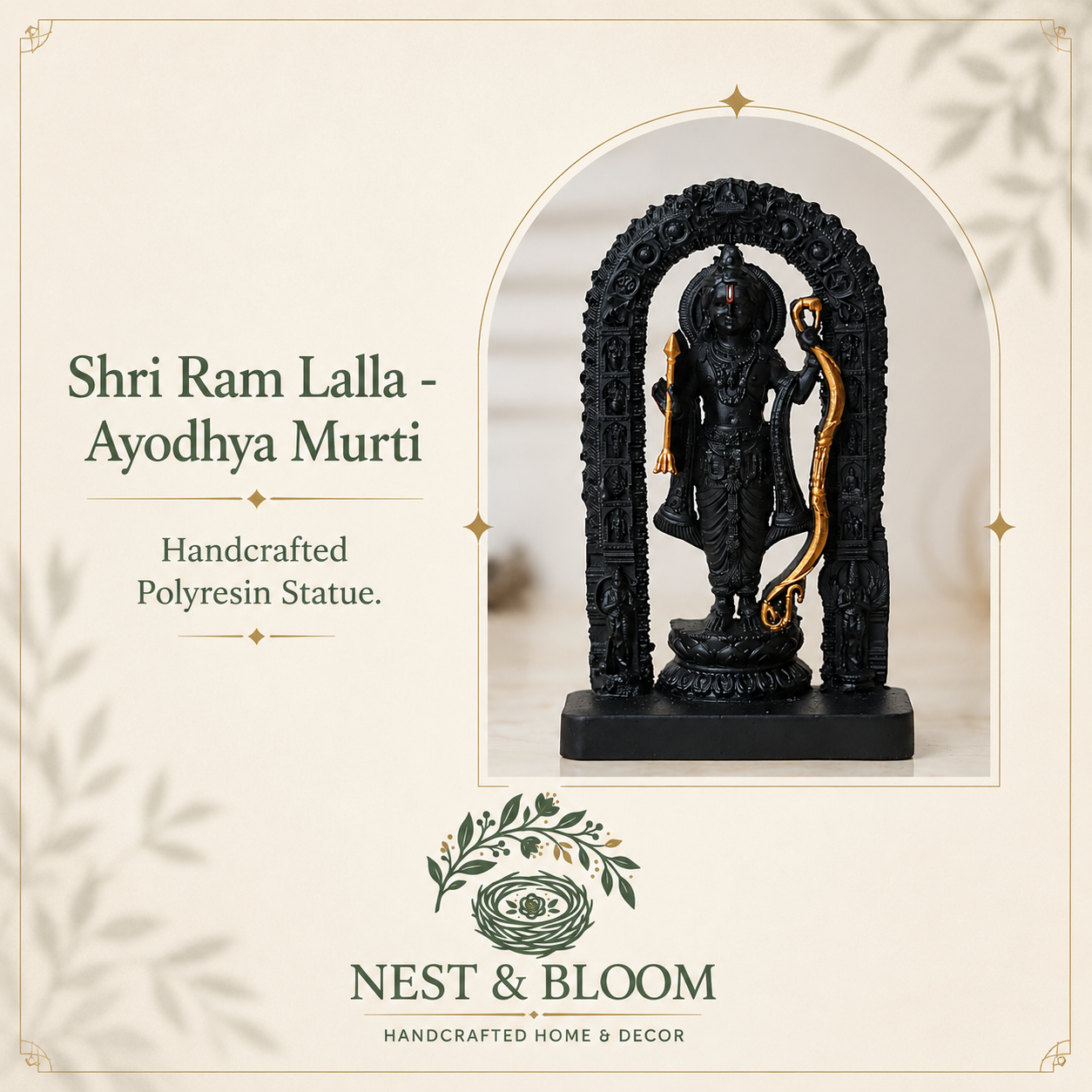 Shri Ram Lalla - Ayodhya Murti- Handcrafted Polyresin Statue