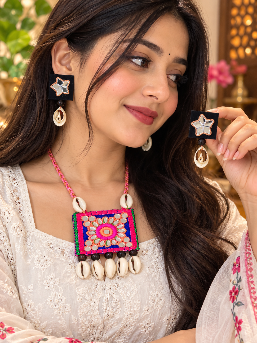 Fabric jewellery set