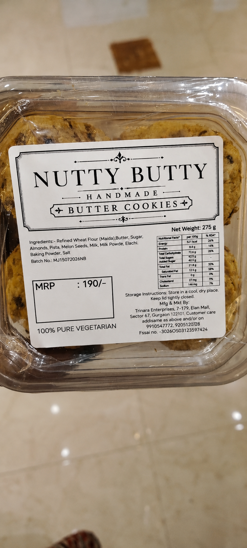 HANDMADE NUTTY BUTTY COOKIES