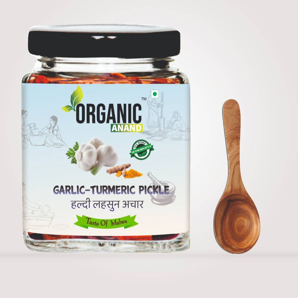 Garlic-Turmeric pickle ( Lahsoon Kachi Haldi ka Achaar) | 250 gm | Homemade