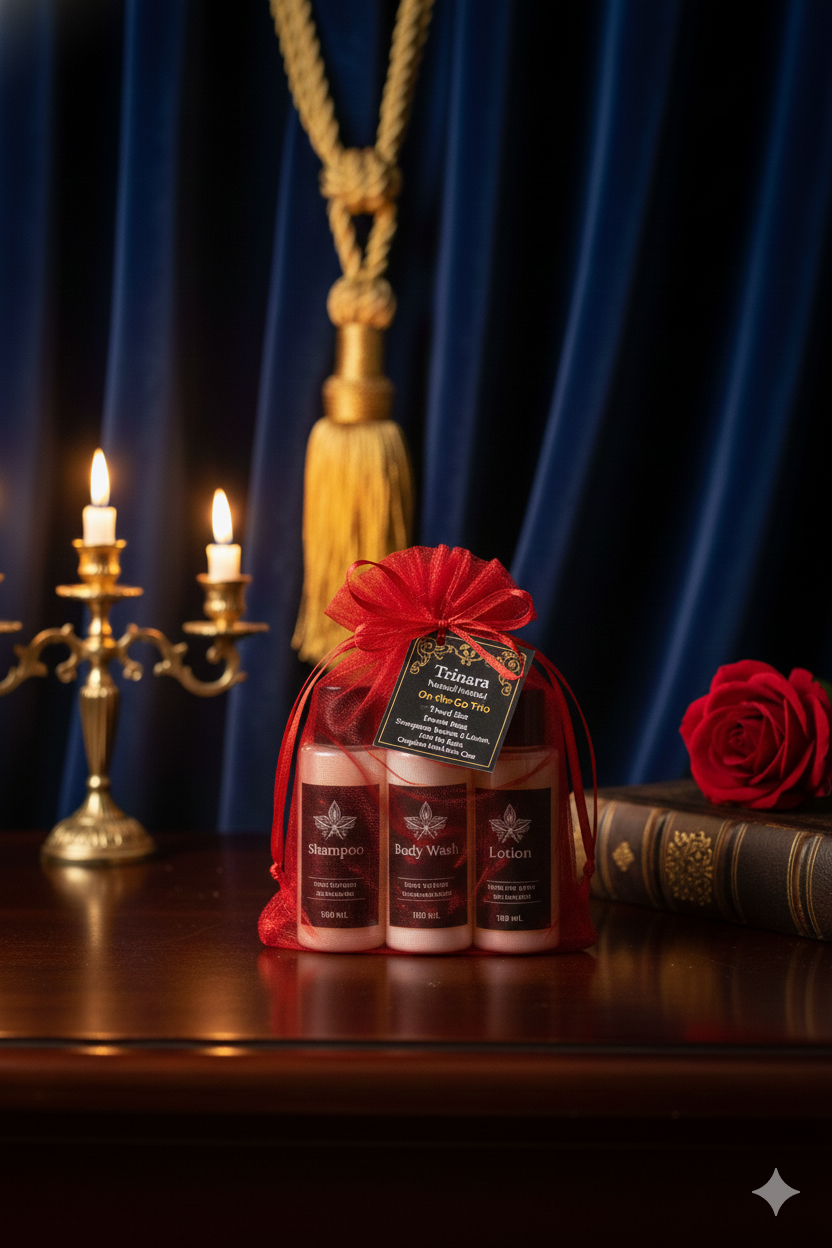 Traveler's Gift Combo Pack - Pure Natural Shampoo + Body wash + Face & Body Lotion