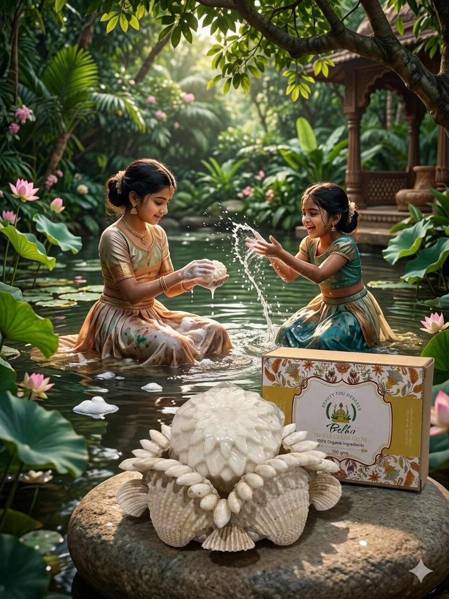 Belha Naturals Ksheer Gulab Glow Brightening Soap