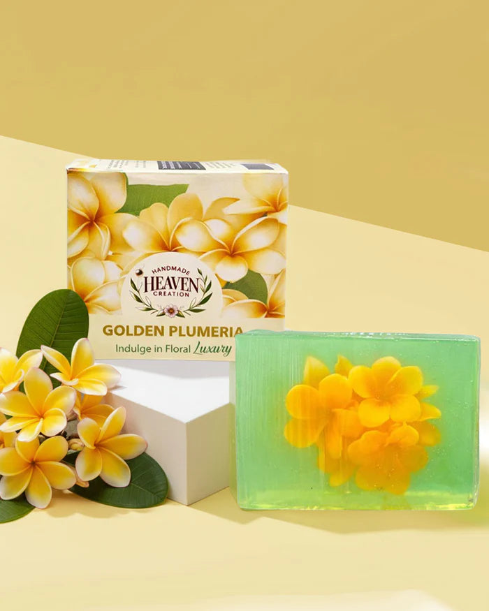 Golden Plumeria Glycerin  Handmade Soap