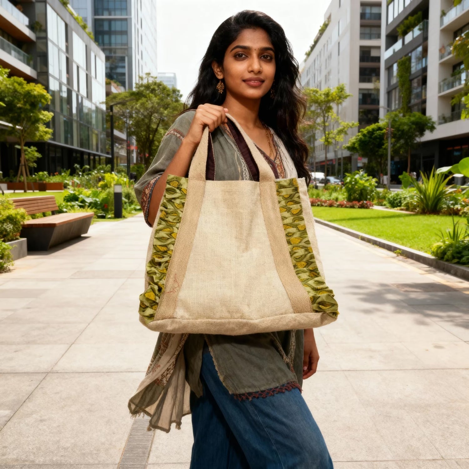 Green Fringe Shoulder Bag