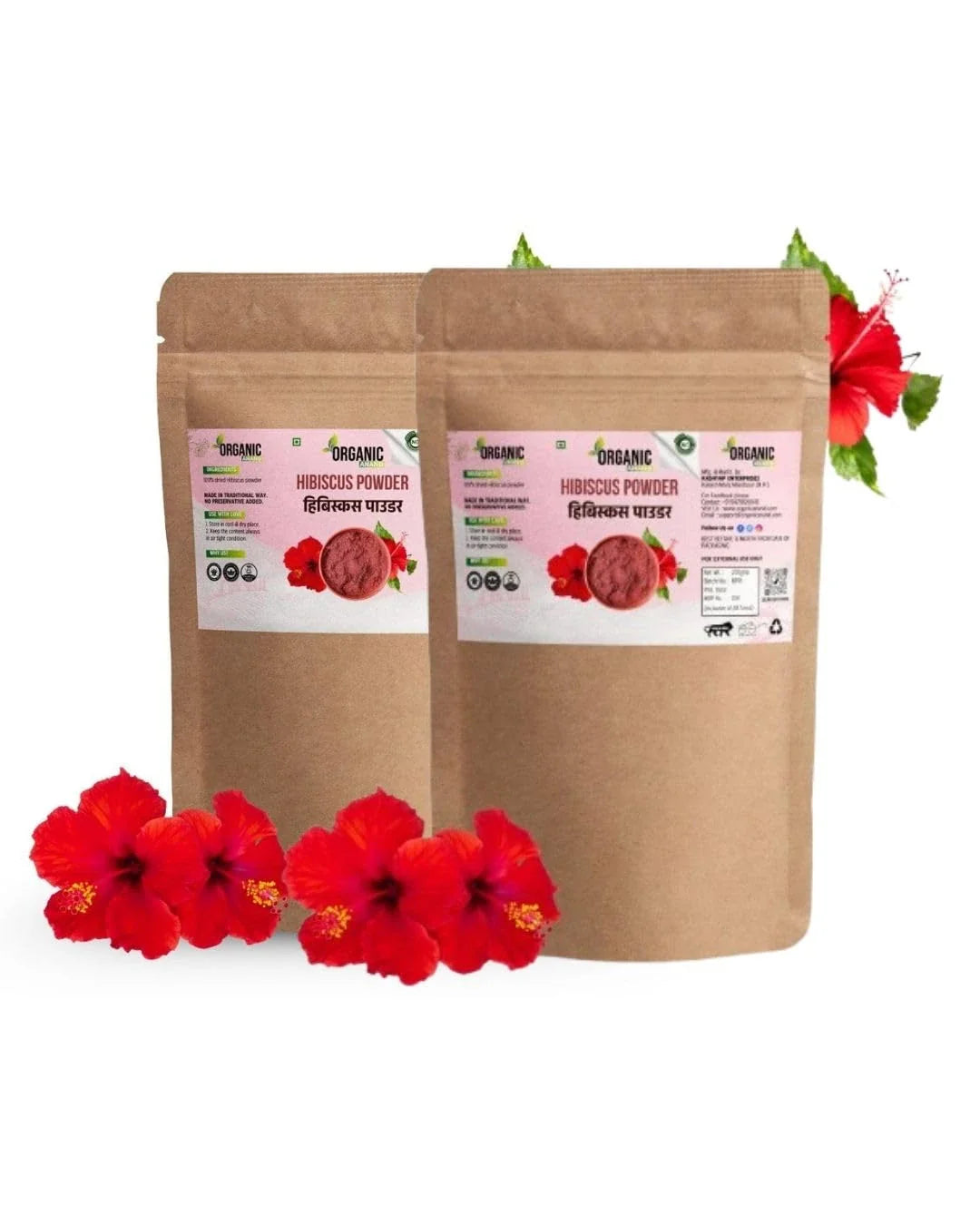 Organic Hibiscus Flower Powder for Hair & Skin – Chemical-Free