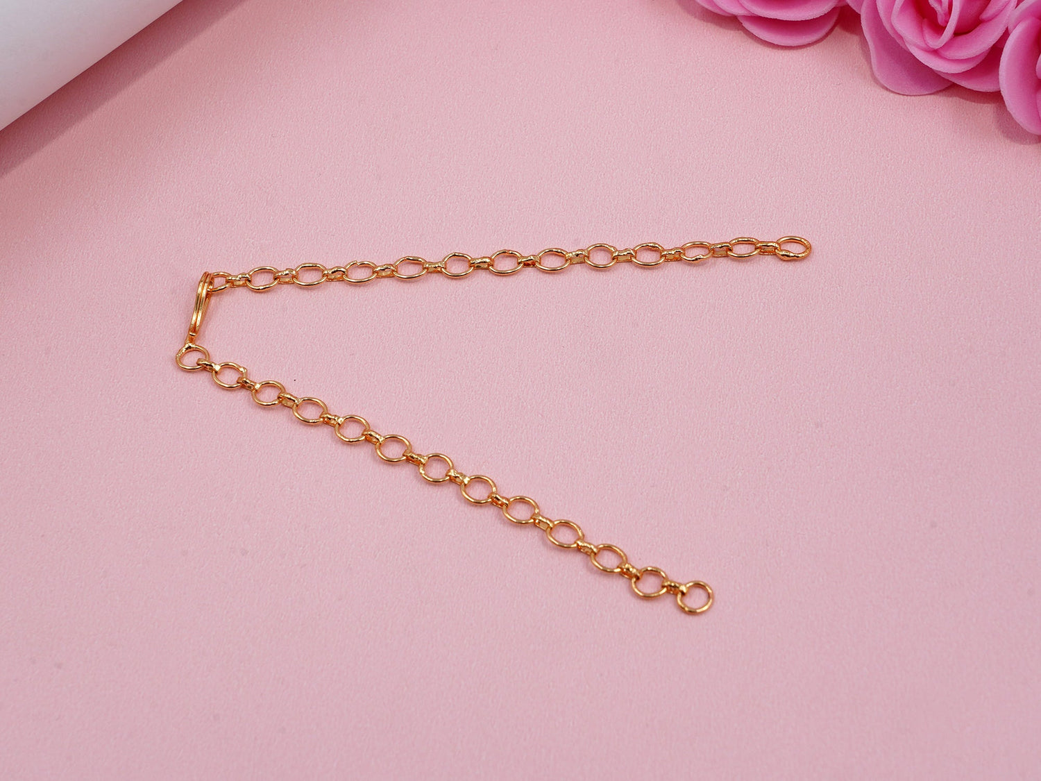 JHB Gold plated 1 Pcs Chain Extender Removable Adjustable Extension for Necklace Anklet Bracelet Jewelry Making