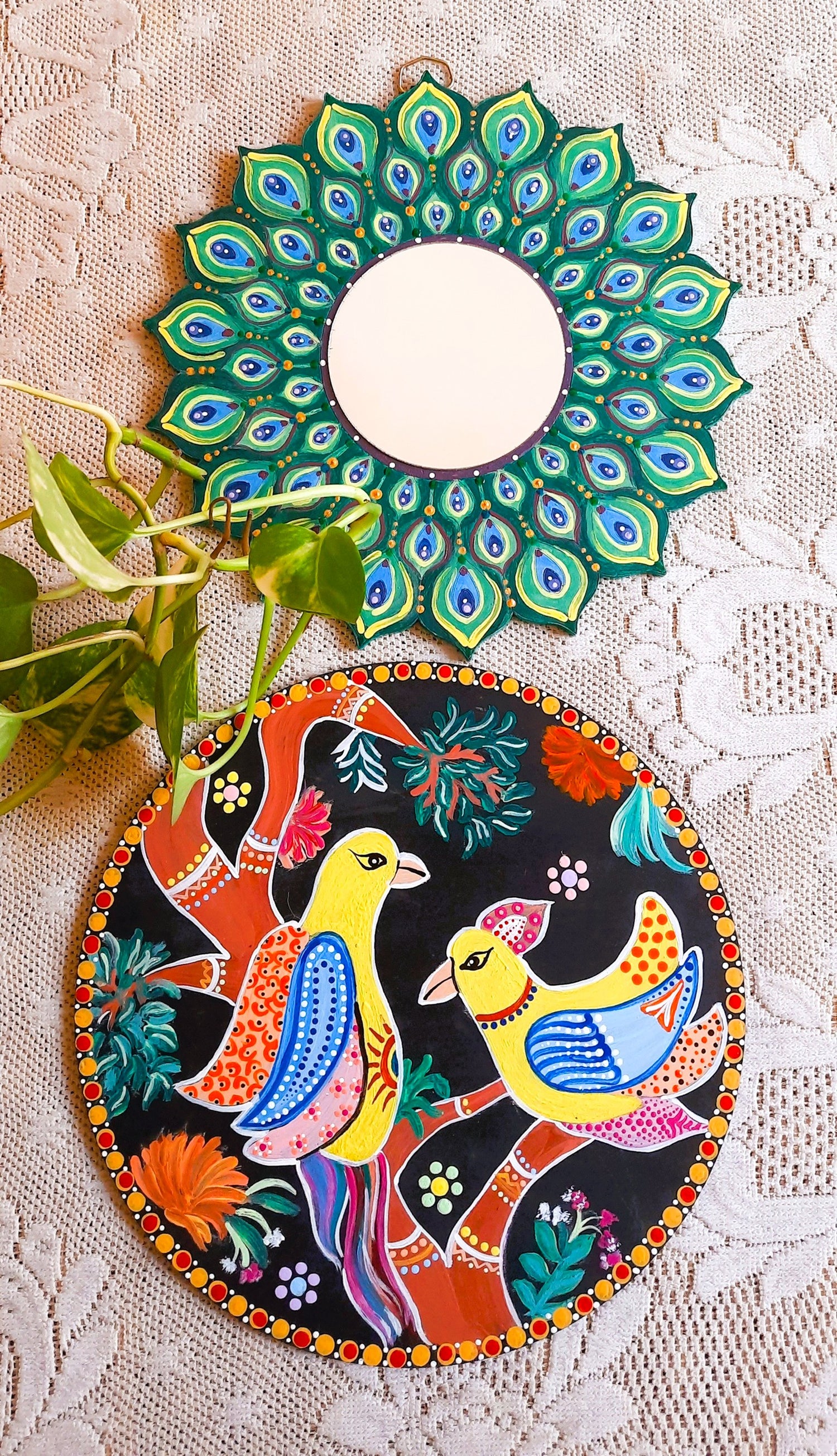 Birds of Paradise (Set of 2) 8 inches wall plates I Decor and Gifting