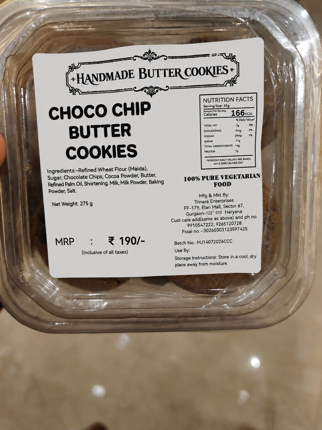 Handmade Butter Choco Chip Cookies