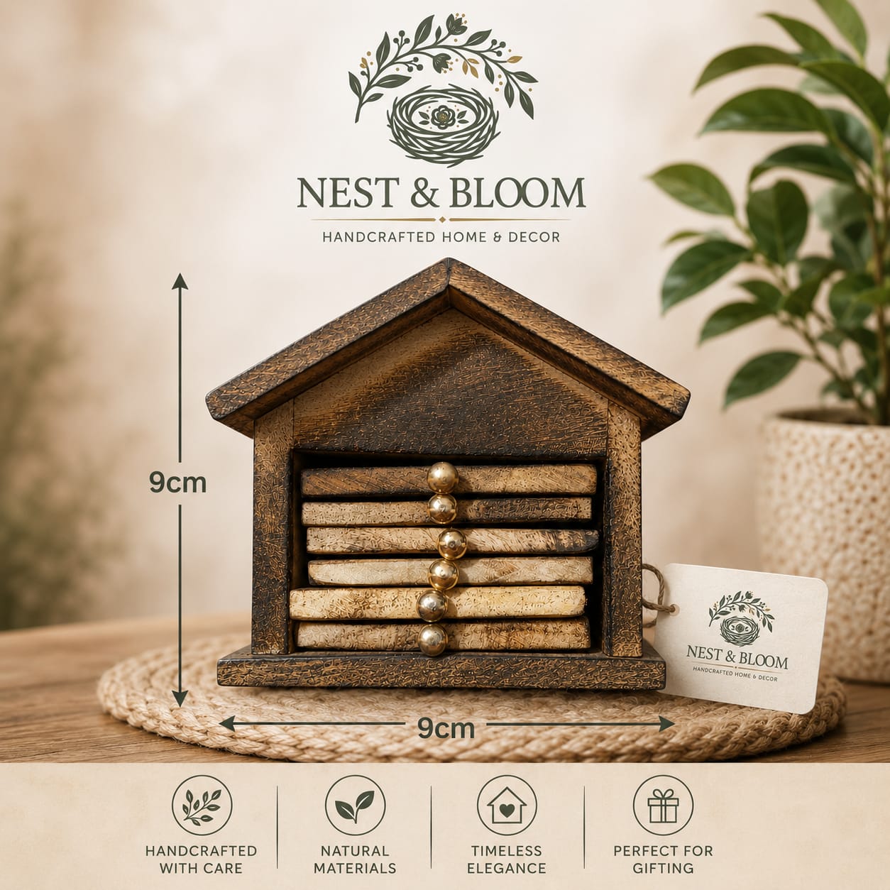 Hut Shaped Coaster Set of 6
