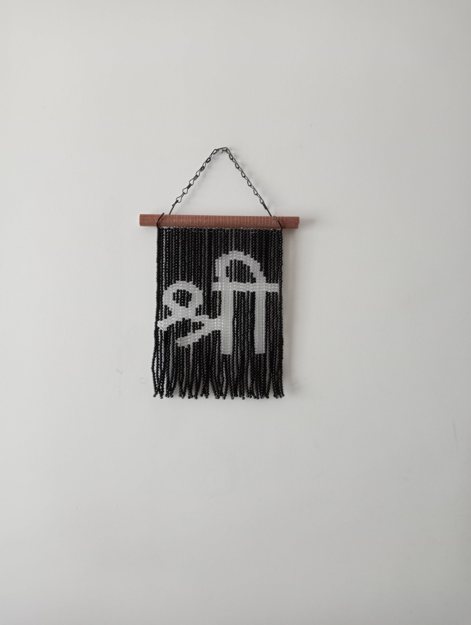 Pixel Beads "Sri (श्री)" Wall Hanging  - Bead Wall Decor - Auspicious motif - Glass Beads  - With hanging apparatus