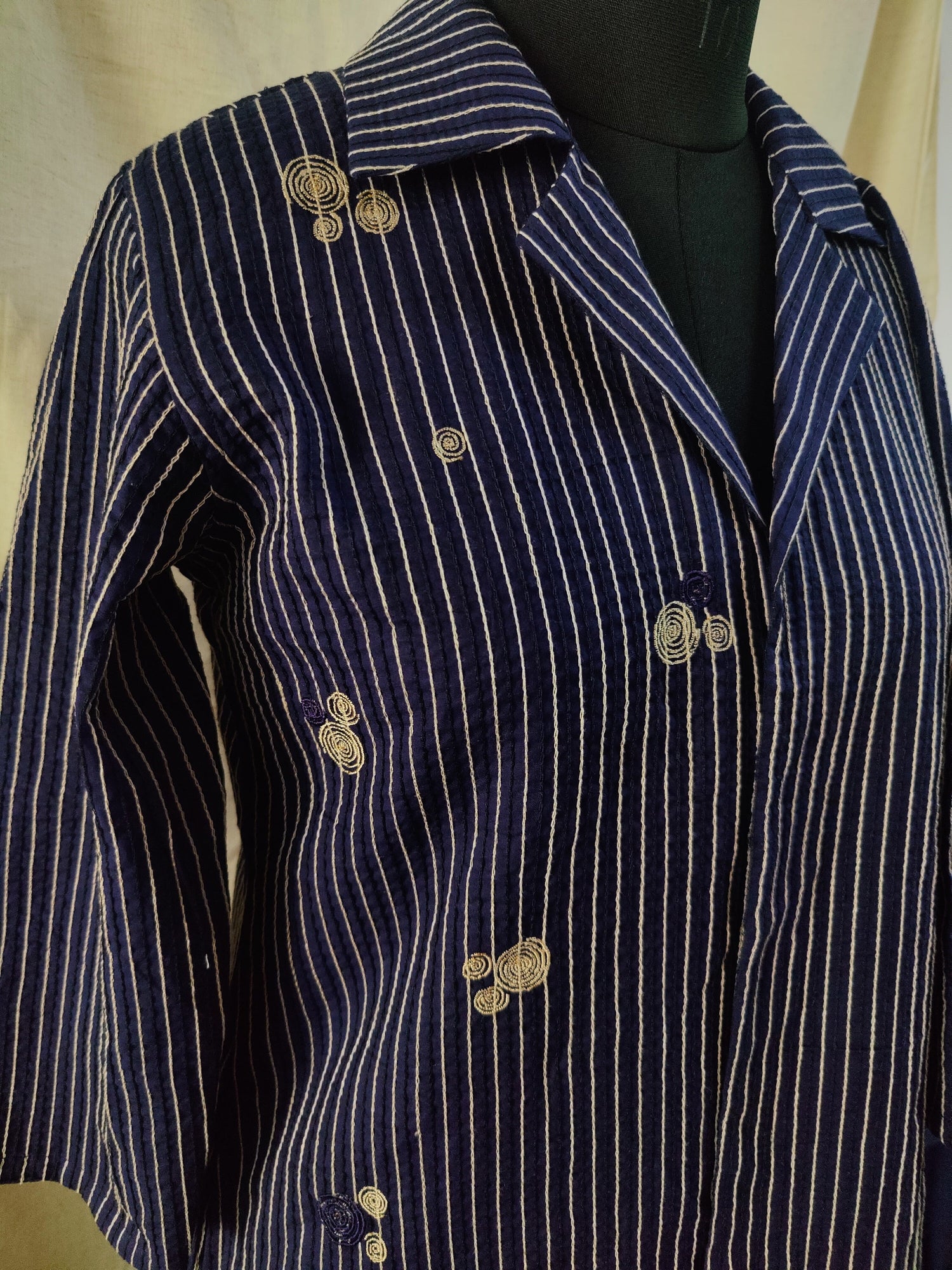 MYED Blue With Spirals Women's Long Shirt