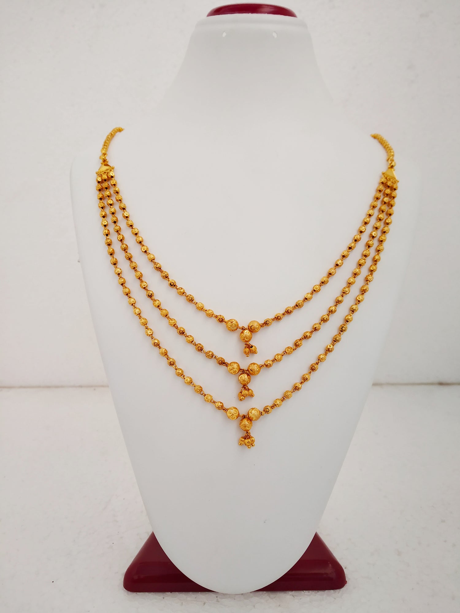 JHB Gold Plated Necklace MATARMALA Hand Made Layer Chain Stylish Jewellery for Women's and Girls