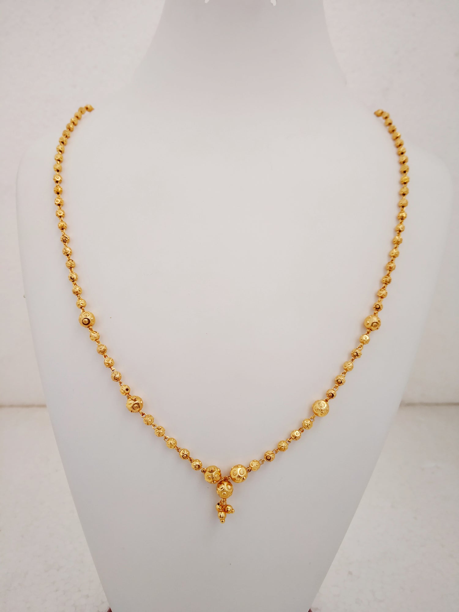 JHB Gold Plated Stylish Chain Neck Designer 18 inch MATARMALA Handmade Real Look Design Beauty Pave Natural Jewelry for Women and Girls