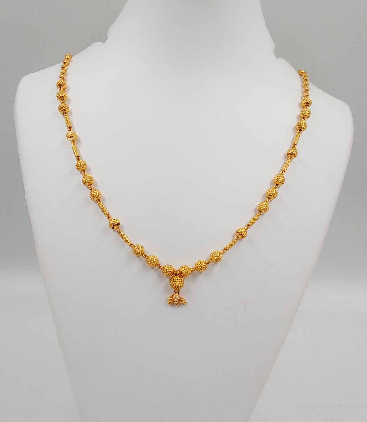 JHB Gold Plated Beads Matar mala short Chain for Women and Girls