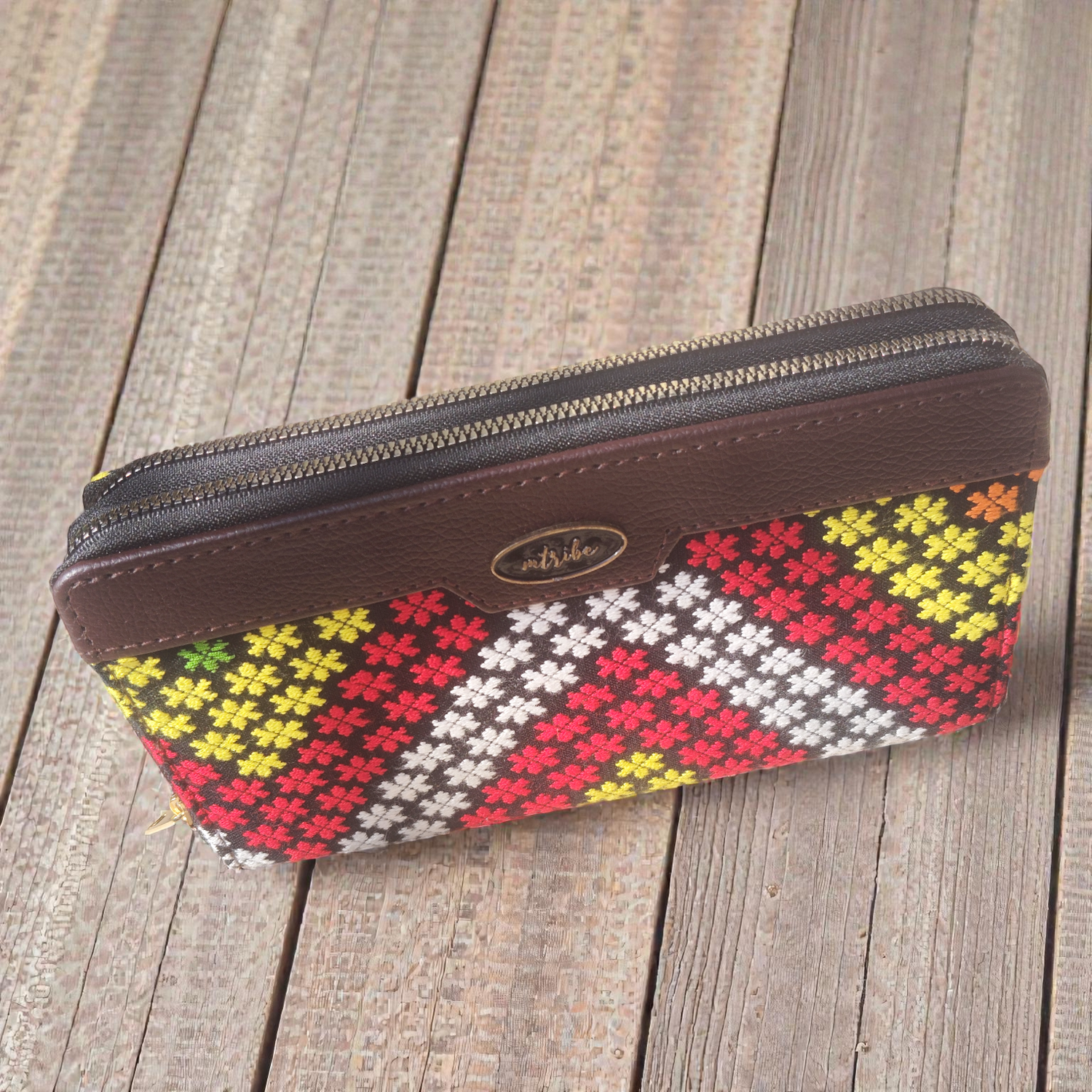 Ethnic Purse with Handwoven Motifs