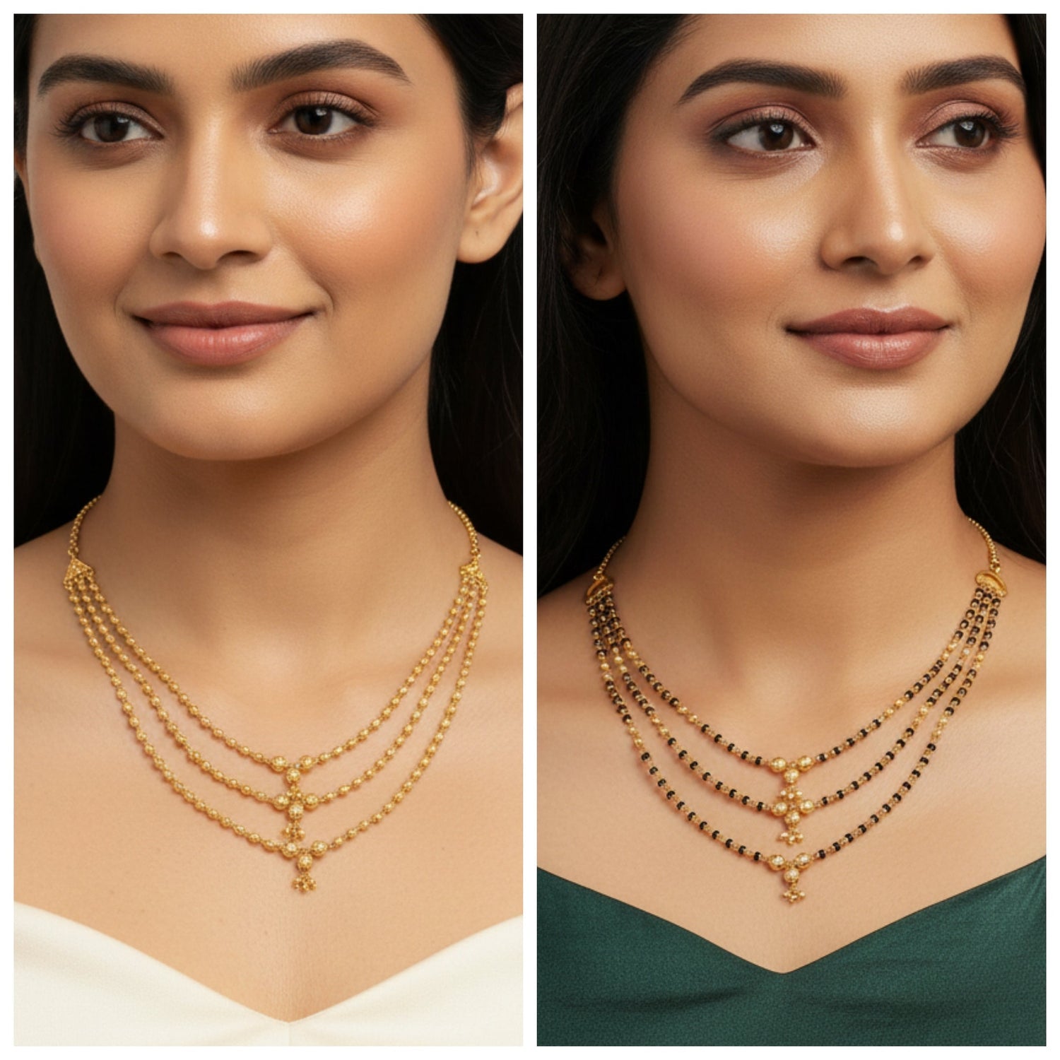 JHB Gold Plated Necklace MATARMALA Hand Made Layer Chain Stylish Jewellery for Women's and Girls