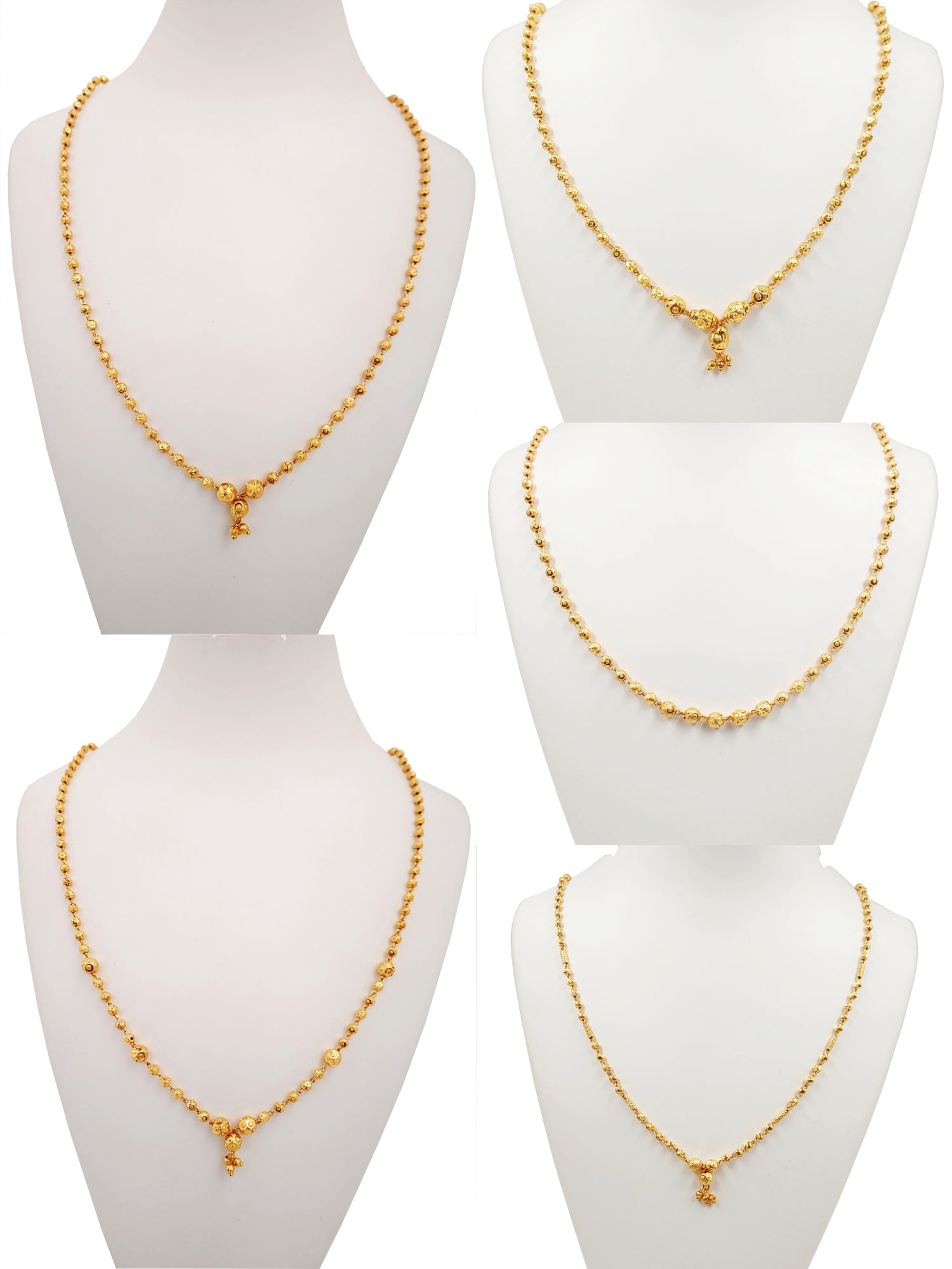 JHB Gold Plated Stylish Chain Neck Designer 18 inch MATARMALA Handmade Real Look Design Beauty Pave Natural Jewelry for Women and Girls