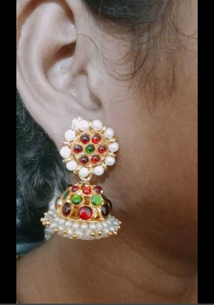 Bharatanatyam Kemp Earrings