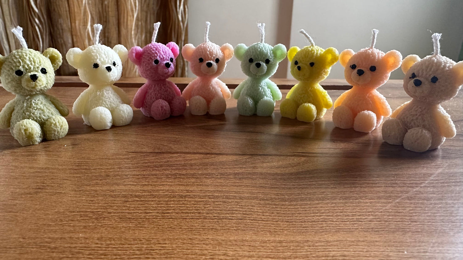 Mini Teddy Bear Candles (Set of 8)