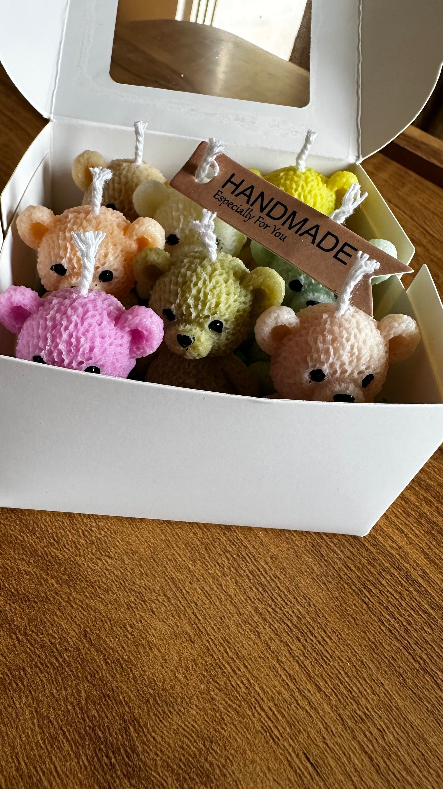 Mini Teddy Bear Candles (Set of 8)