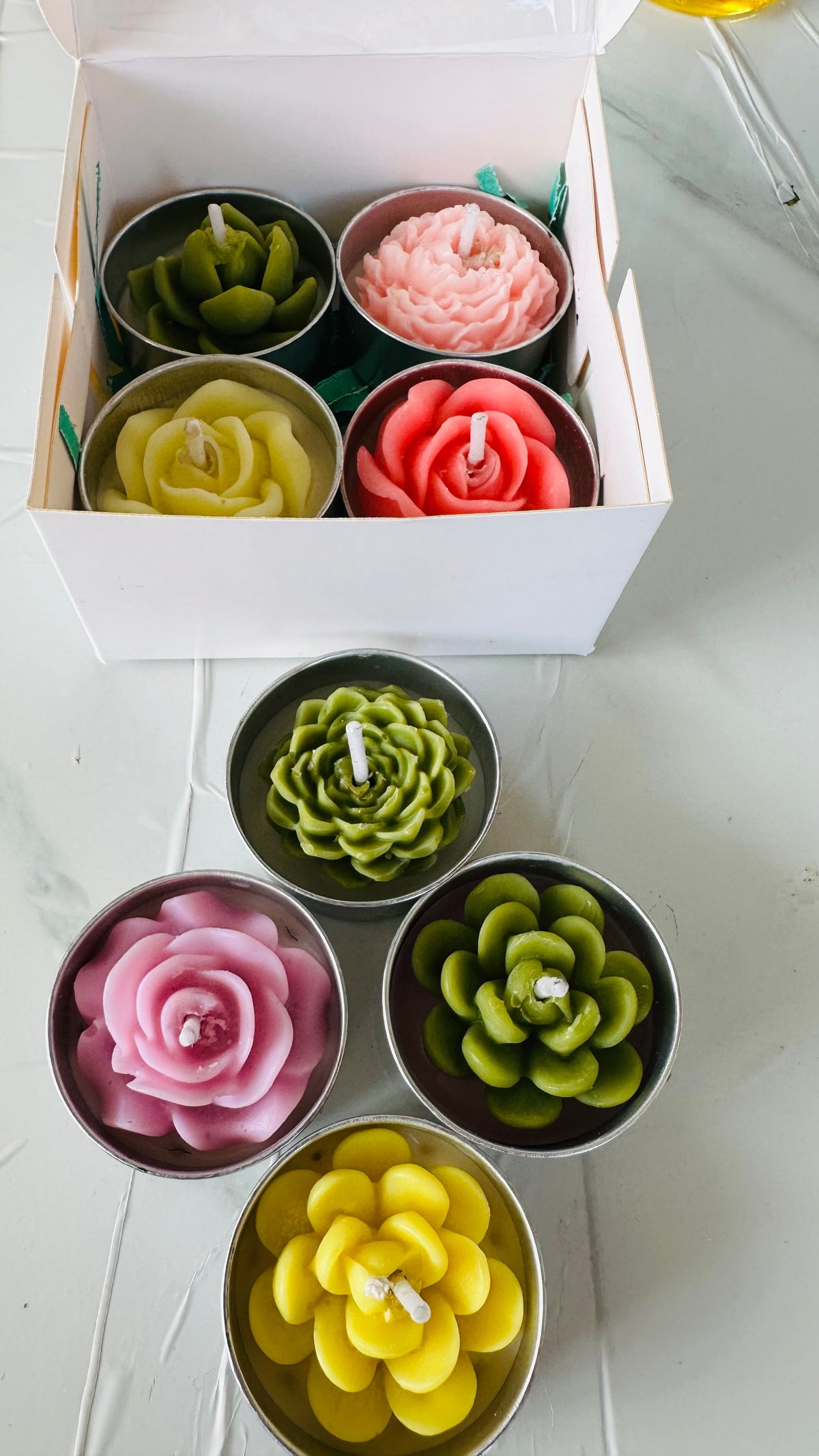 Blush Bloom T-Light Candle Collection - set of 4 kits
