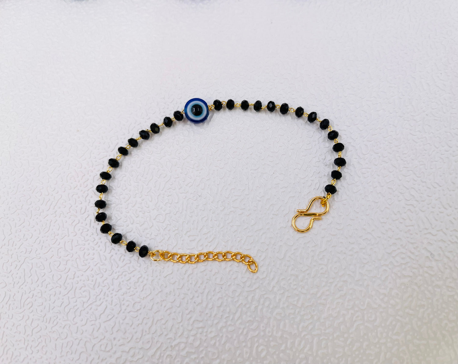 JHB Evil Eye Black bead Pearl Bracelet For Women And Girls