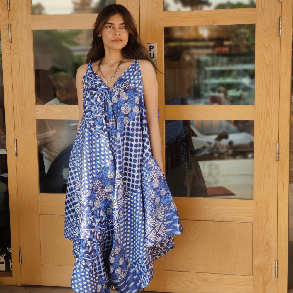 Free Size Indigo Boho Jump Dress
