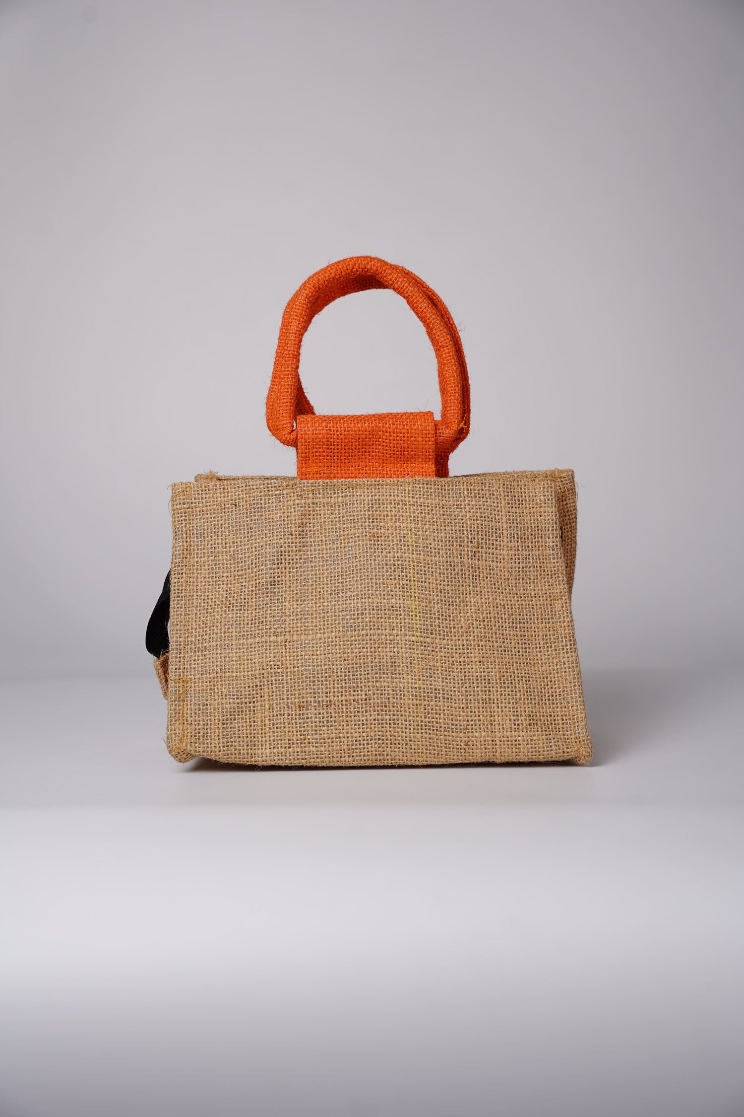 Jute Handbag with Fabric Handle