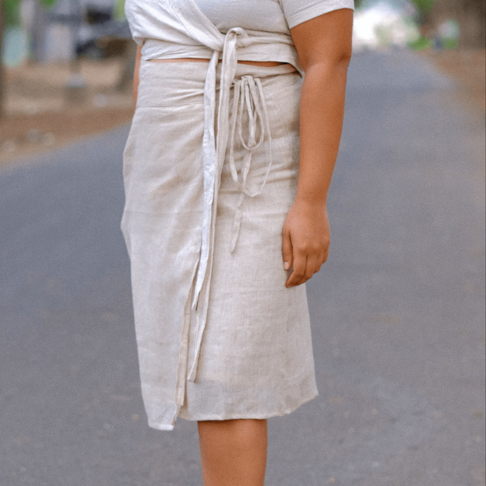 Laos Wrap Skirt | Pure linen fabric