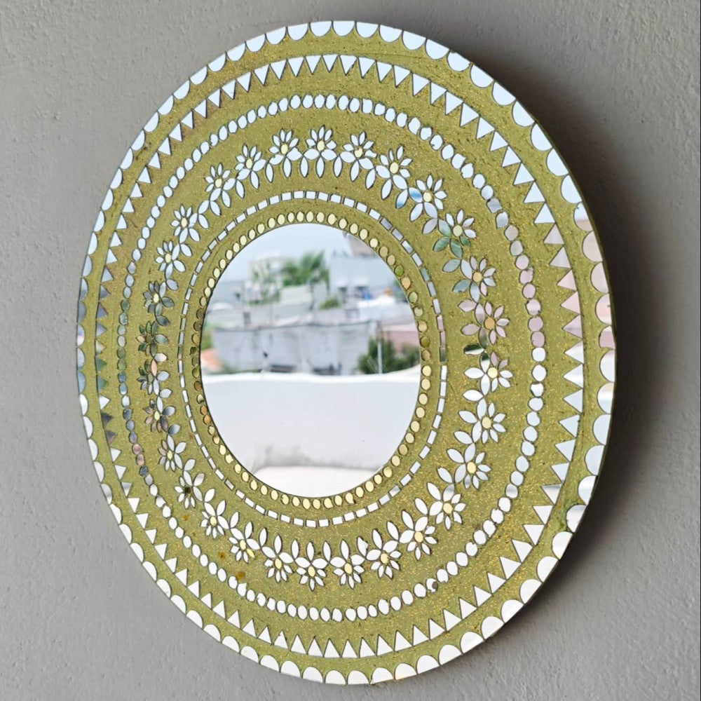 12in/30cm MDF round mirror lippan wall hanging decor