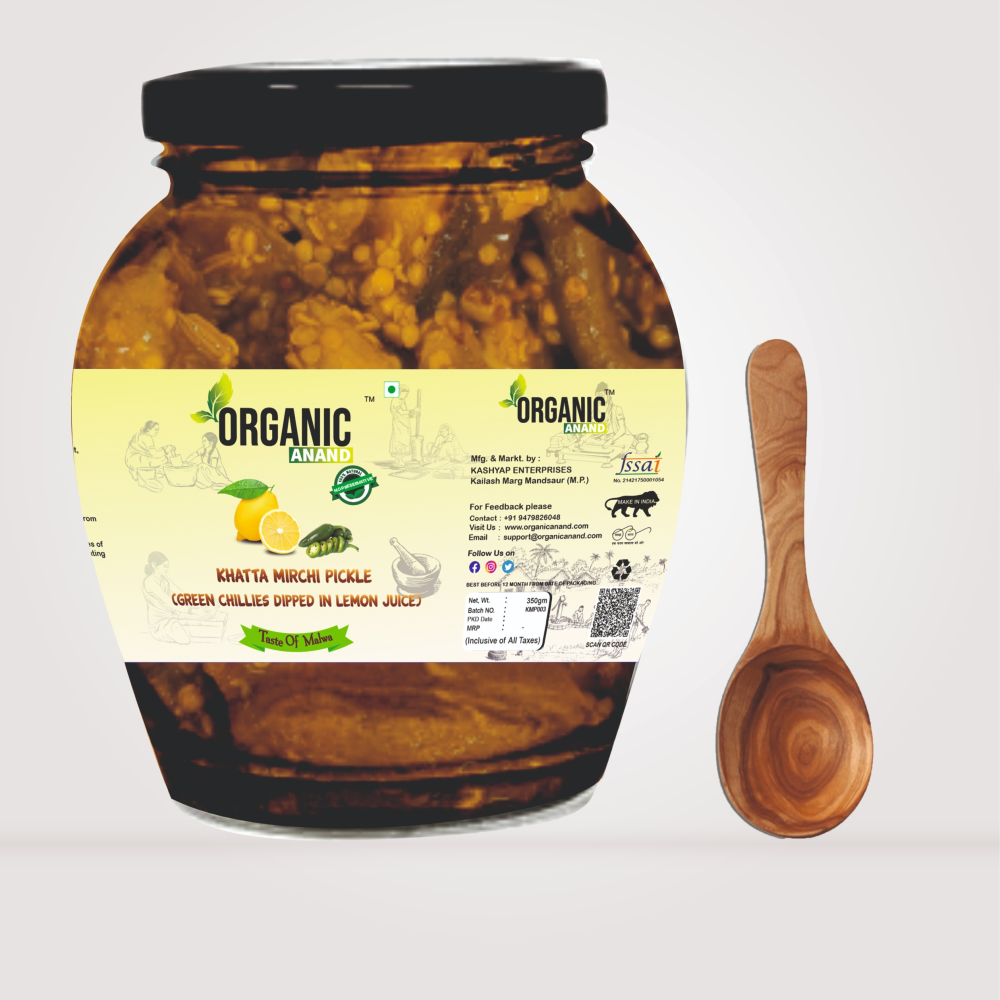 Mirchi Ka Achar (Green Chillies dipped in Lemon Juice) | 350 gm | Homemade
