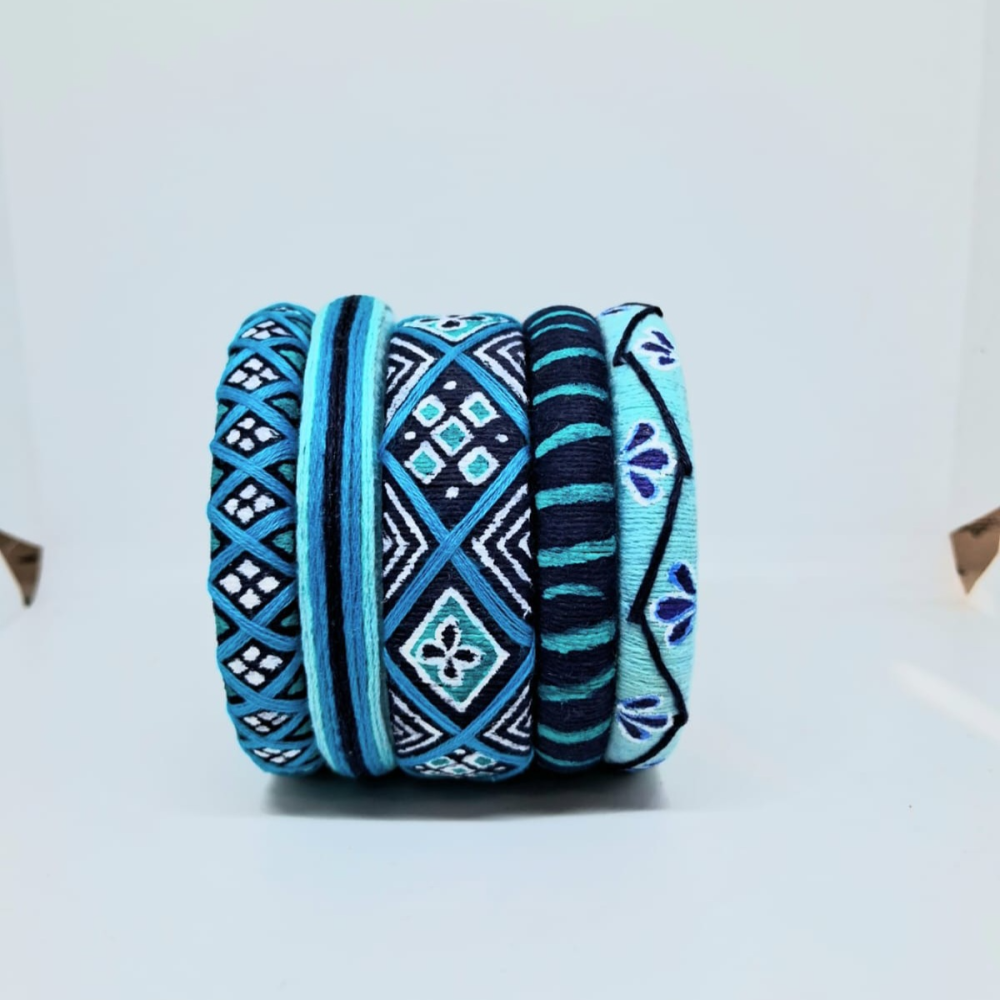 Nimisha [blue colour handcrafted bangles]