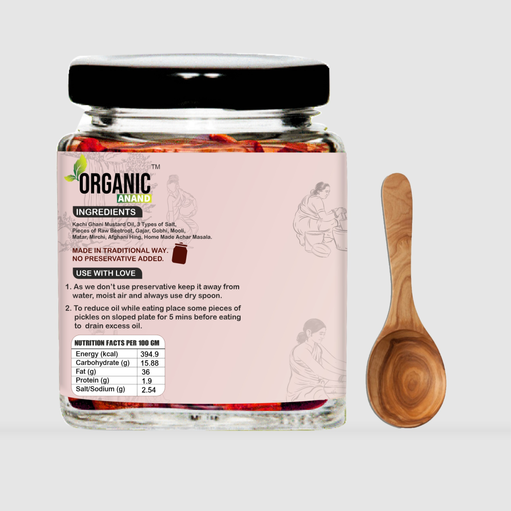 Panchmel Pickle (beetroot,Gajar,Gobhi,Mooli,Matar Mix Achaar)|250 gm|Homemade