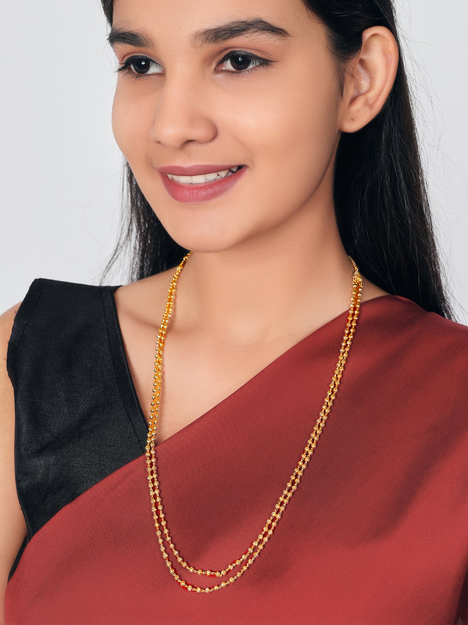 JHB Gold Plated 24 Inch Long Chain MATARMALA Hand Made Stylish Jewellery For Womens and Girls