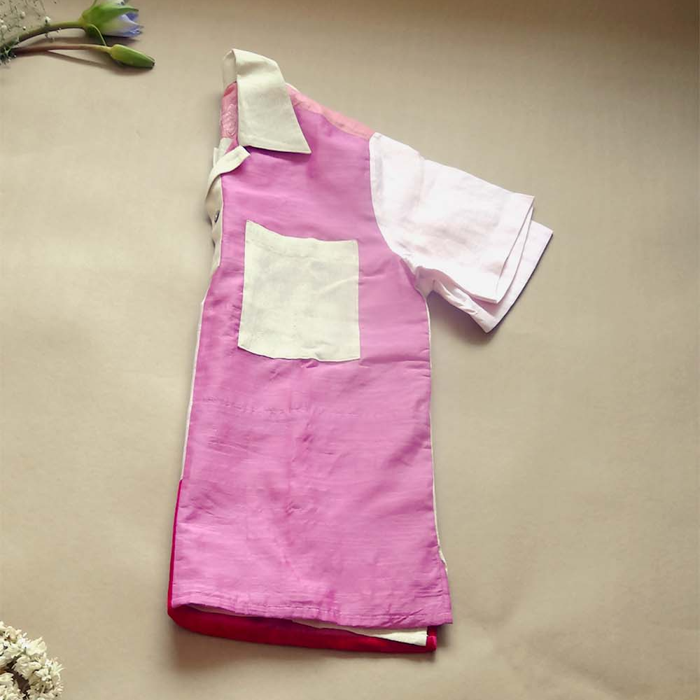 Pink lagoon Shirt | Patchworked shirt | Polo Shirt
