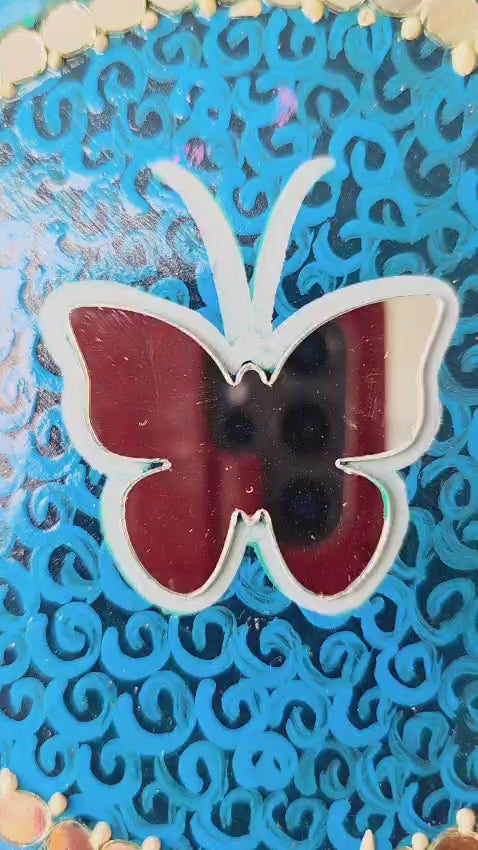 12in/30cm MDF round butterfly 3D attractive wall decor