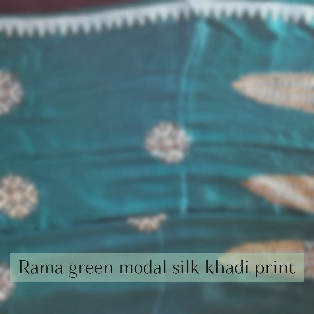 Modal silk block printed Dupatta